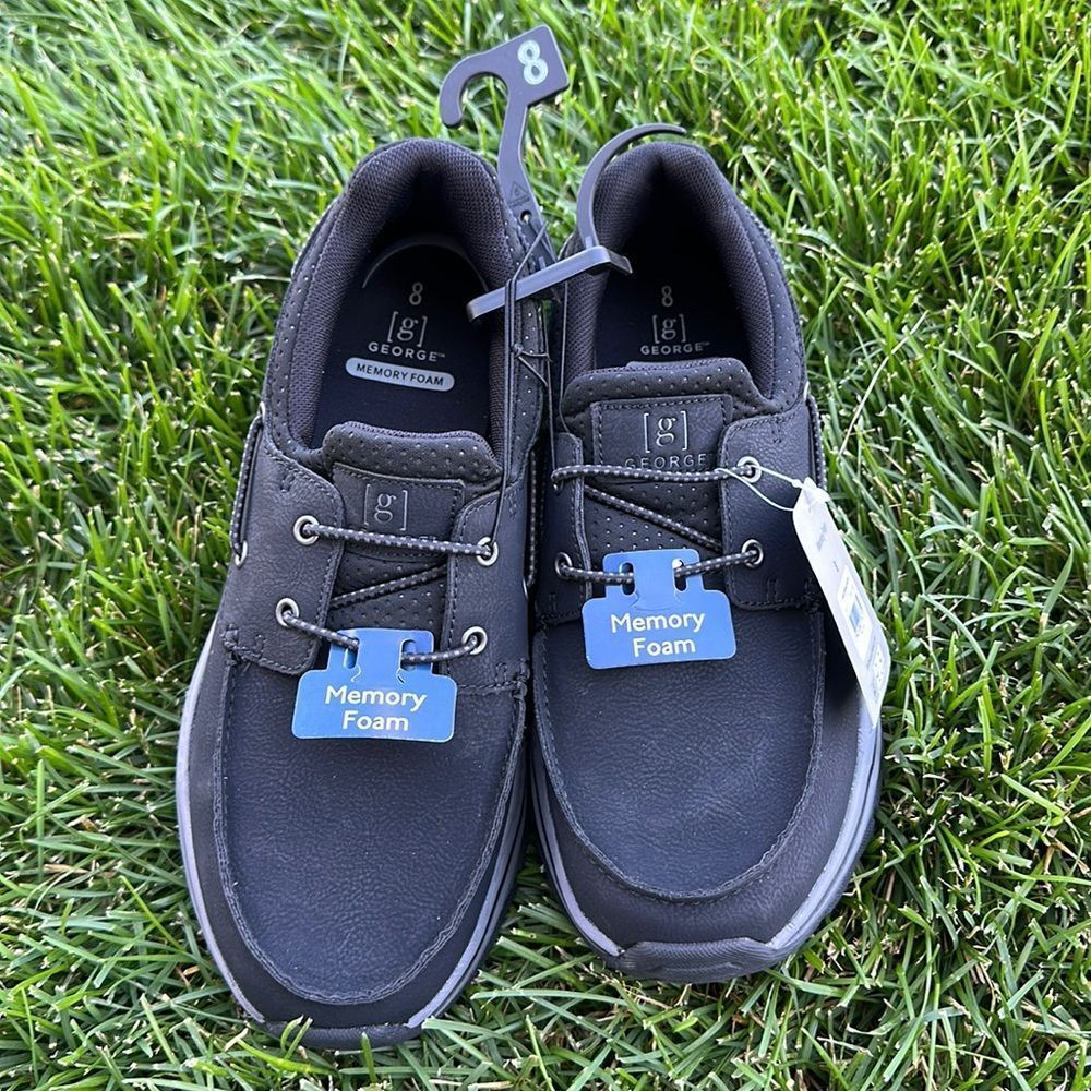 Men’s size 8 George Men's Bungee Boater Slip-On Shoe
